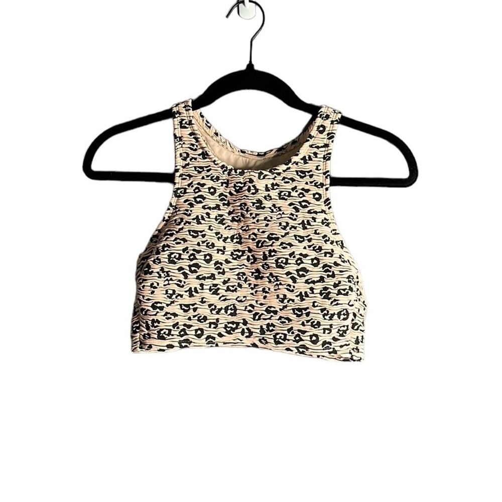 Xhiliration Pink Black Racerback Sports Bra Medium